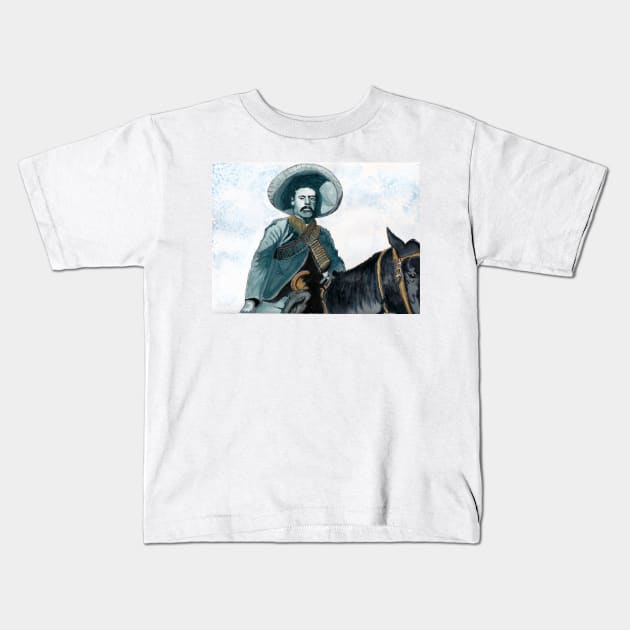 Pancho Villa Kids T-Shirt by RedDragon_Watercolors